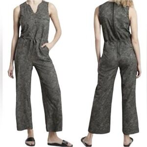 Athleta Topanga Printed Jumpsuit, Viper Black Size Small